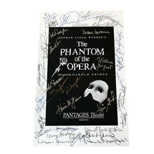 The Phantom‎ of the Opera Canadian Cast Signed Art Card - Collectible 198…